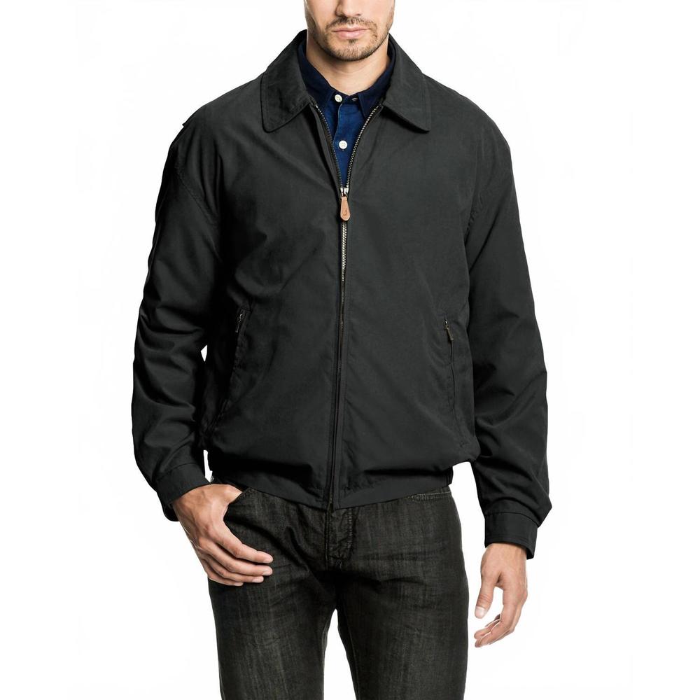 NEW LONDON FOG tall men's auburn light weight zip front golf jacket in iron
